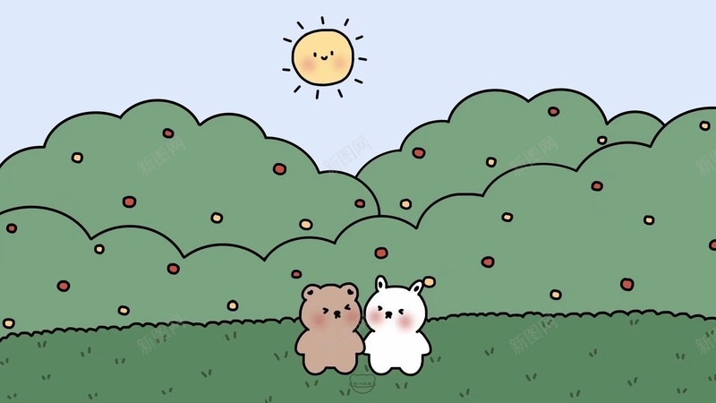 可爱卡通小兔子jpg设计背景_新图网 https://ixintu.com 兔子 动物 卡通 简单