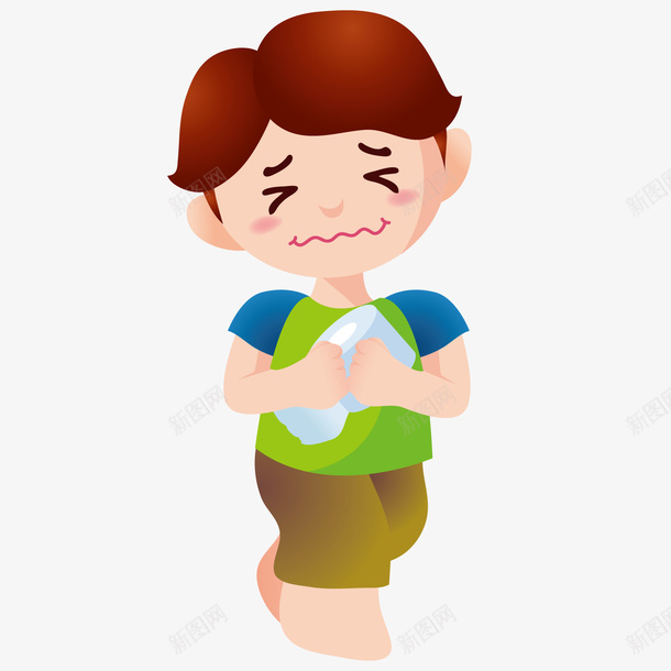 挣扎的男孩矢量图ai免抠素材_新图网 https://ixintu.com 卡通 挣扎 男孩 矢量图