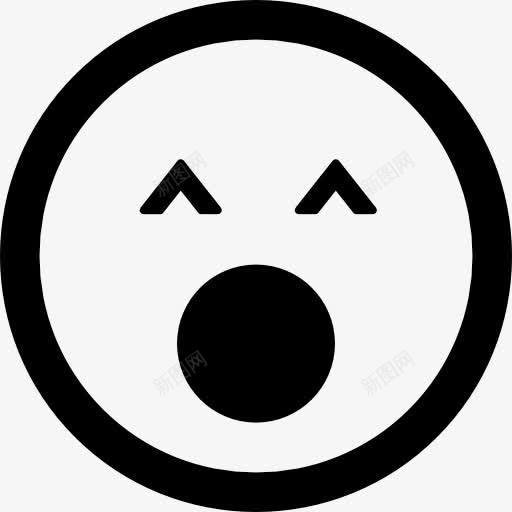 打哈欠的表情的方脸图标png_新图网 https://ixintu.com 圆形脸 平方 打哈欠 接口 脸 表情 表情符号的方