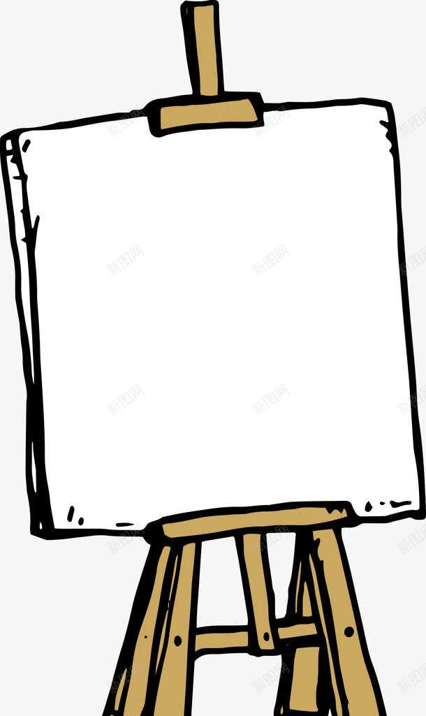 手绘美术画板矢量图ai免抠素材_新图网 https://ixintu.com 手绘 画板 美术 矢量图