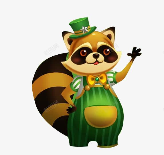 可爱卡通狸猫png免抠素材_新图网 https://ixintu.com 卡通 可爱 狸猫
