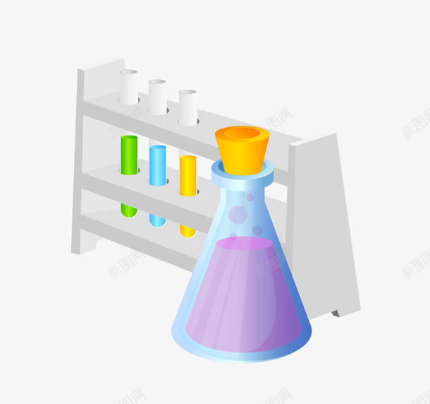 立体医疗彩色化学试剂器皿矢量图eps免抠素材_新图网 https://ixintu.com 化学试剂 医疗 器皿 彩色 立体 矢量图