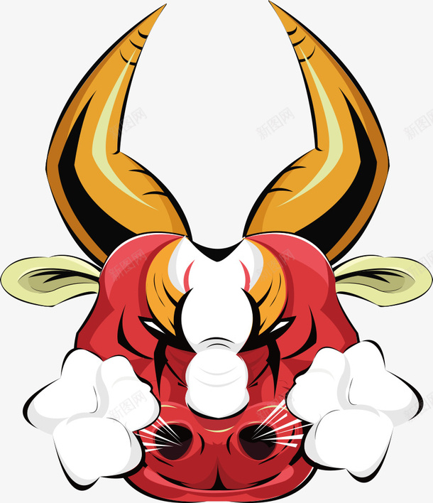 牛png免抠素材_新图网 https://ixintu.com 卡通 牛 牛吉祥物 犄角