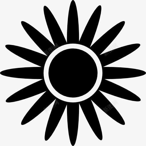 花的许多花瓣图标png_新图网 https://ixintu.com 形状 性质 自然 花 花朵 花瓣 许多 黑色