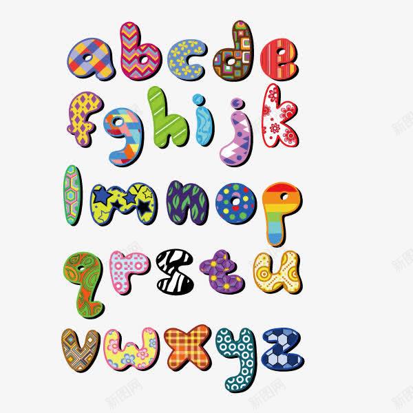 数字字母卡通字母海报字体png免抠素材_新图网 https://ixintu.com 卡通字母 数字字母 海报字体