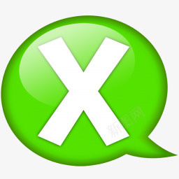 演讲气球绿色x图标png_新图网 https://ixintu.com balloon green speech 气球 演讲 绿色