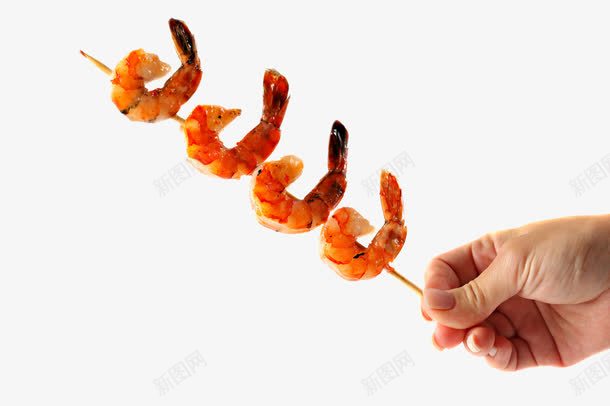 一串烤虾png免抠素材_新图网 https://ixintu.com 大虾 烤串 烤虾 矢量装饰 美食 装饰