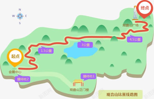 万人登山大赛起点终点路线png免抠素材_新图网 https://ixintu.com 大赛 登山 终点 起点 路线