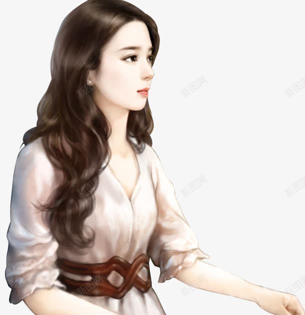美女png免抠素材_新图网 https://ixintu.com 人物 女孩 手绘 气质美女 现代美女