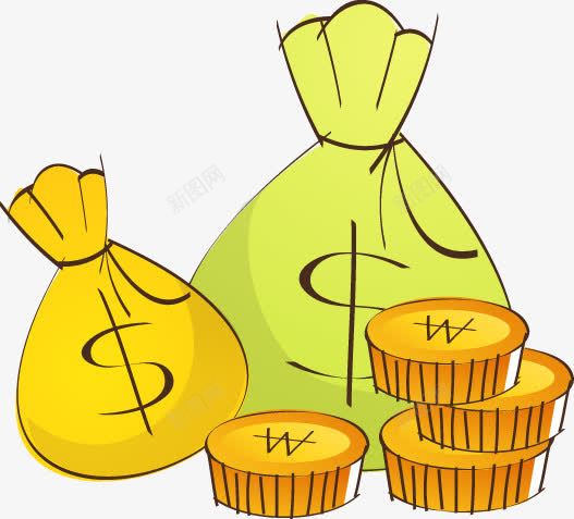 手绘黄色可爱金币图标png免抠素材_新图网 https://ixintu.com 可爱 图标 金币 黄色