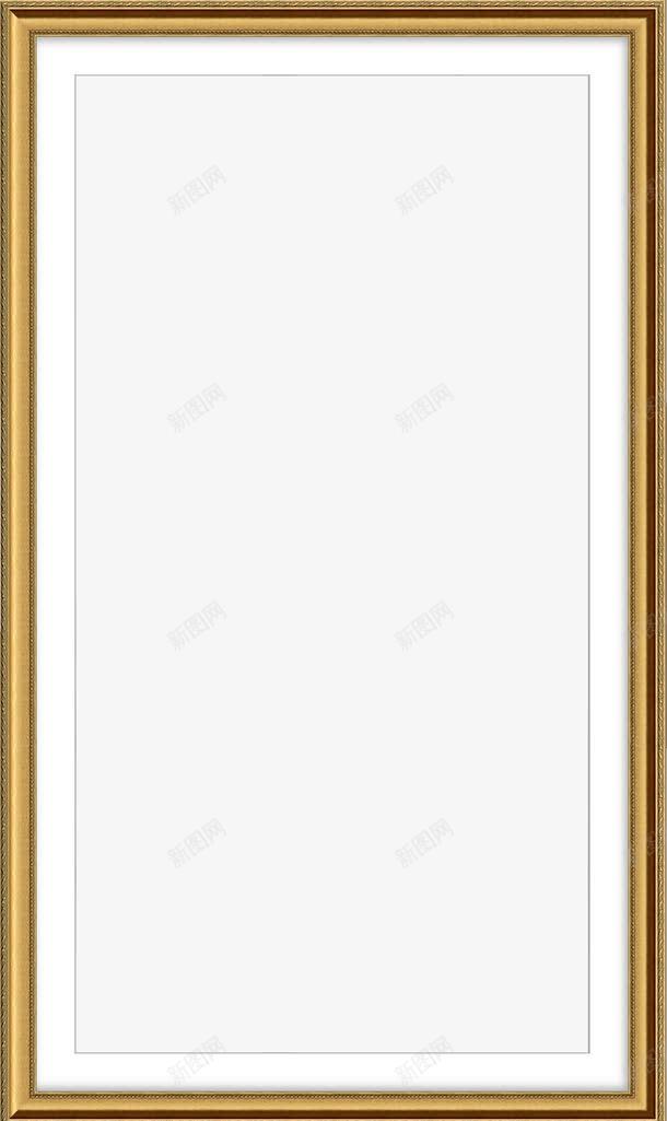 手绘金色简约边框png免抠素材_新图网 https://ixintu.com 简约 边框 金色
