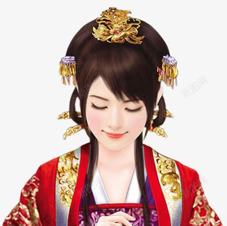 古装闭眼羞涩女png免抠素材_新图网 https://ixintu.com 古装 羞涩 闭眼