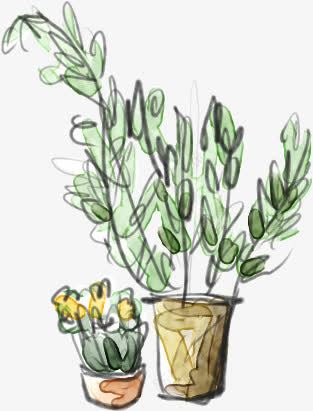 手绘清新植物创意png免抠素材_新图网 https://ixintu.com 创意 植物 清新