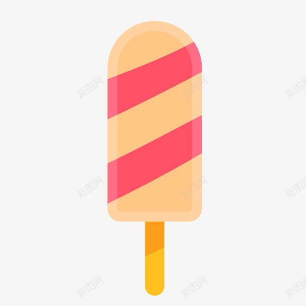 手绘夏季冰淇淋矢量图eps免抠素材_新图网 https://ixintu.com 免抠Png 冰淇淋 创意 夏日 手绘 时尚 条纹 雪棒 矢量图