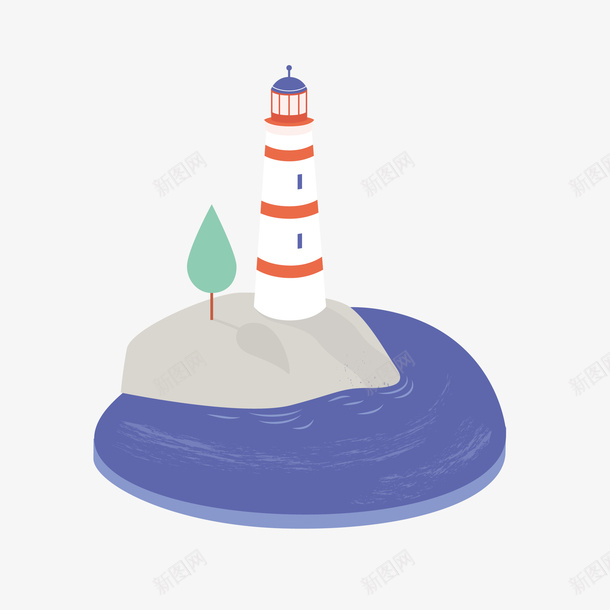 25D小清新的灯塔矢量图eps免抠素材_新图网 https://ixintu.com 25D 25D灯塔 可爱 可爱灯塔 小清新 小清新灯塔 灯塔 矢量图