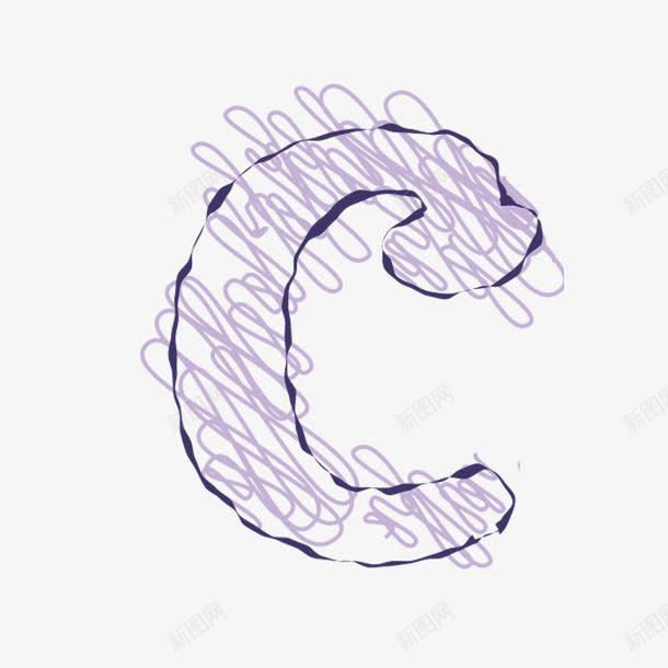 手绘线条字母Cpng免抠素材_新图网 https://ixintu.com PNG图形 PNG装饰 字母 手绘 看图识字卡,看图识字 线条 装饰