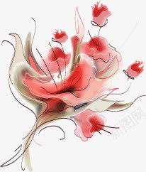 彩绘花卉png免抠素材_新图网 https://ixintu.com 彩绘 捧花 花卉 花束