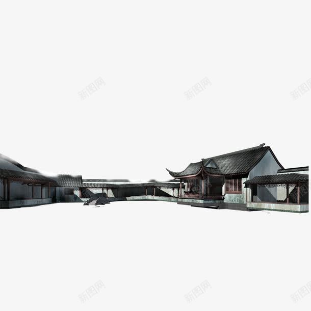 古宅小园四合园png免抠素材_新图网 https://ixintu.com 古宅小园四合园