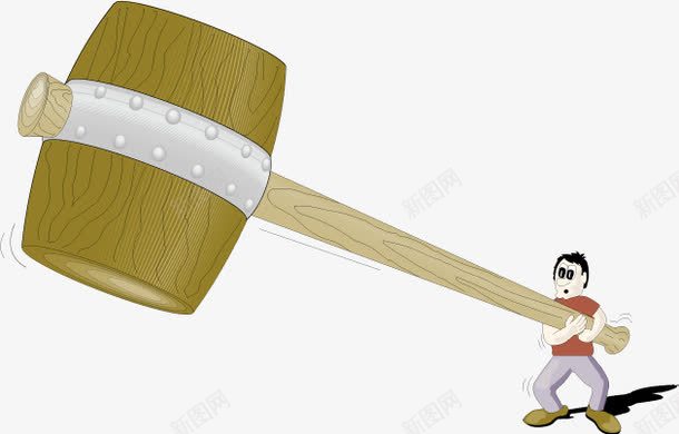 人物抱大锤矢量图eps免抠素材_新图网 https://ixintu.com 人物报大锤 卡通插画 巨锤 矢量图 锤子 锤子矢量