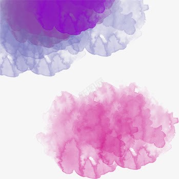 手绘粉紫色水彩墨迹png免抠素材_新图网 https://ixintu.com 墨迹 水彩 紫色
