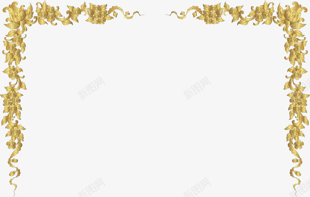 黄色清新树藤png免抠素材_新图网 https://ixintu.com 免抠PNG 树藤 植物 清新 边框纹理 黄色