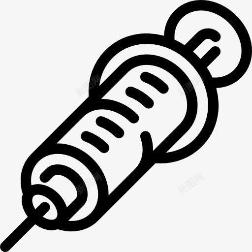 黑色线条医疗用品针管图标png_新图网 https://ixintu.com 医疗用品 注射 线条 针管 黑色