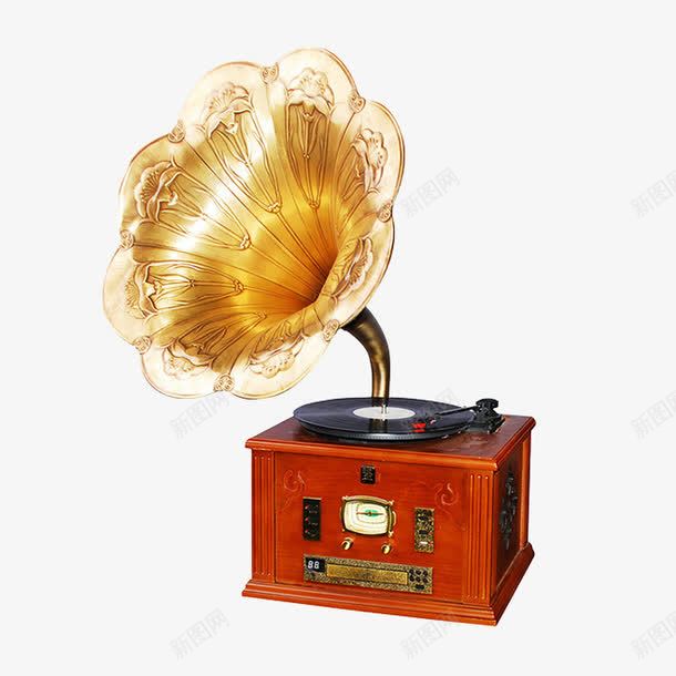 复古留声机png免抠素材_新图网 https://ixintu.com 中国风 古典 留声机 音乐