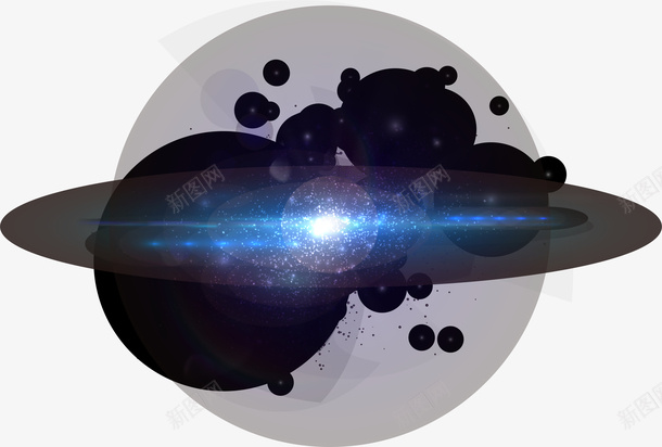 蓝色清新星空效果元素png免抠素材_新图网 https://ixintu.com 免抠PNG 效果元素 星空 清新 蓝色