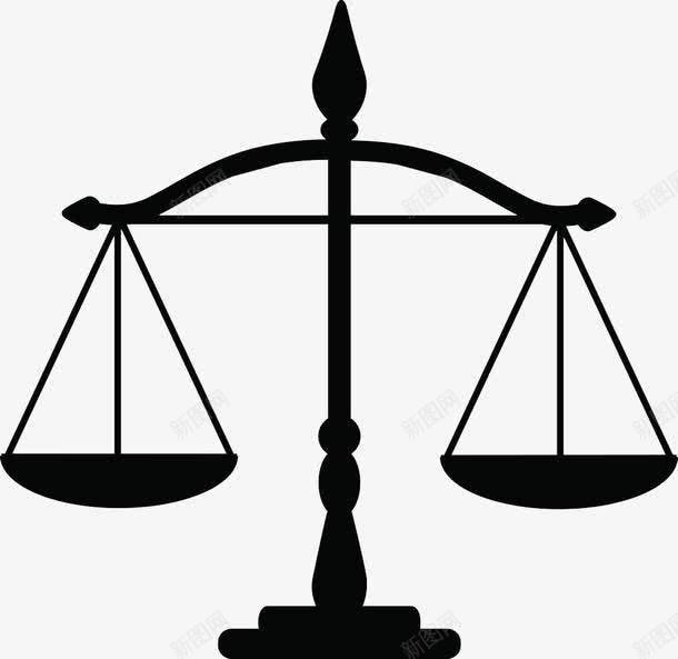 黑色扁平天平剪影png免抠素材_新图网 https://ixintu.com 公正 剪影 天平 扁平 托盘 托盘天平 称 黑色