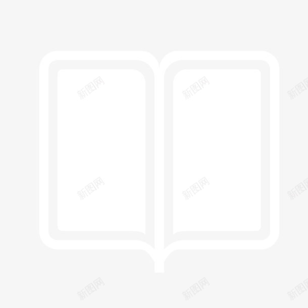 白色IOS读书图标psd_新图网 https://ixintu.com IOS 书 免扣素材 图标 白色