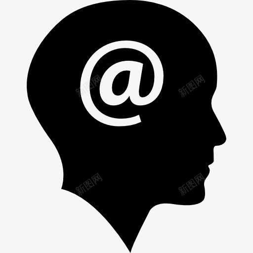 秃头男头图标png_新图网 https://ixintu.com 人 侧视图 标志 男 秃头 符号 邮件头