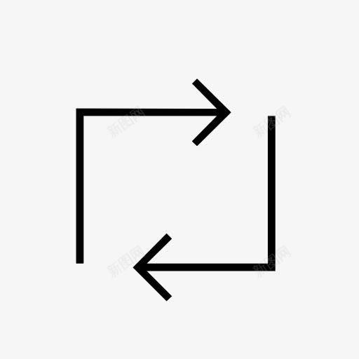 刷新苗条的正方形图标基础知识png_新图网 https://ixintu.com Refresh 刷新