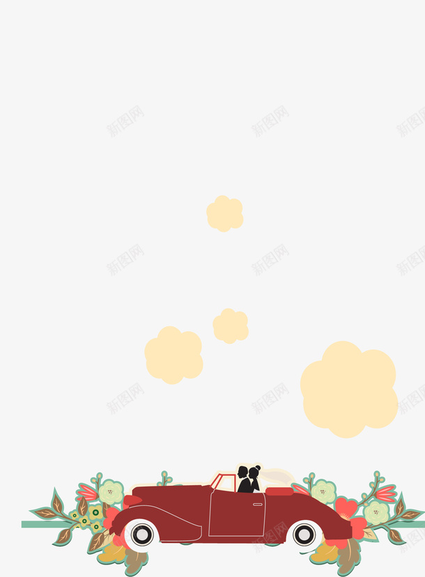 卡通车边框片矢量图ai免抠素材_新图网 https://ixintu.com 卡通 车子 边框 矢量图