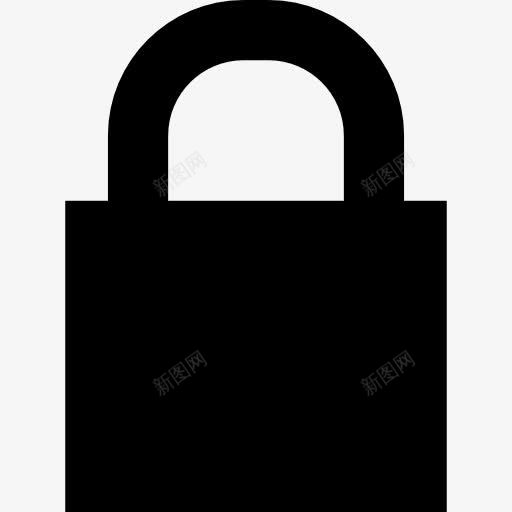 黑色的挂锁锁接口符号图标png_新图网 https://ixintu.com 安全 封闭 工具 挂锁 接口 符号 象征 锁 黑色