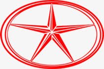 红色五角星圆形商标中秋图标png_新图网 https://ixintu.com 中秋 五角星 商标 圆形 红色