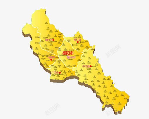 四川德阳地图png免抠素材_新图网 https://ixintu.com 四川 四川地图 地图 德阳地图