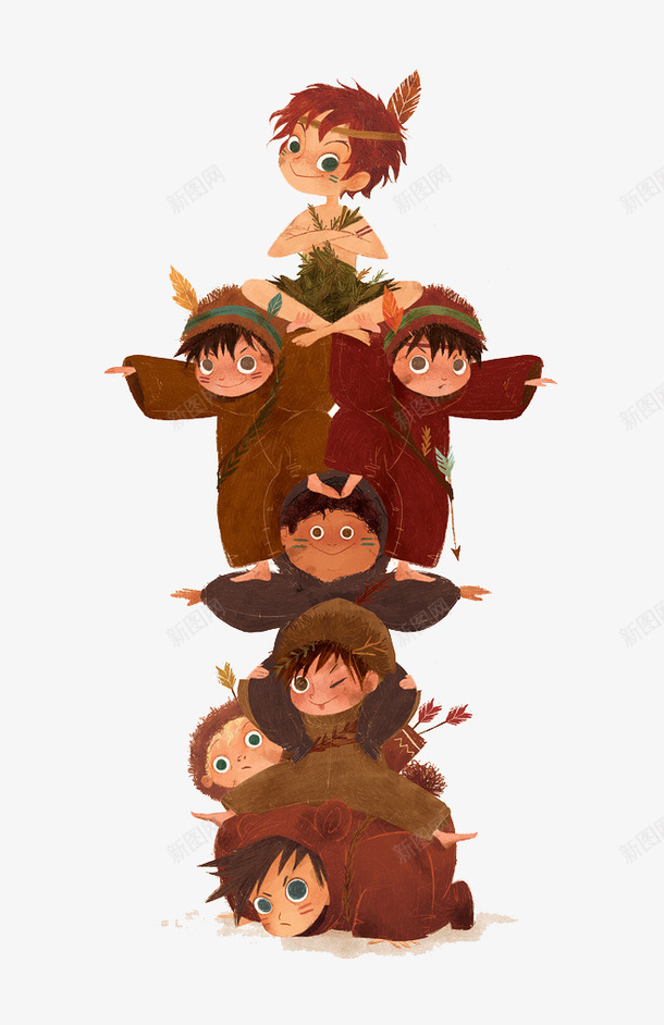 简约手绘野人插画png免抠素材_新图网 https://ixintu.com 手绘 插画 简约 野人