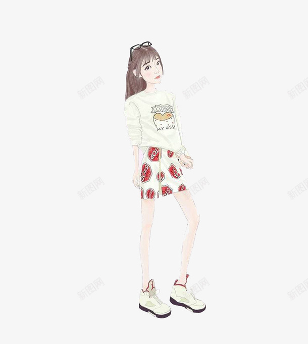 可爱小清新女孩png免抠素材_新图网 https://ixintu.com 可爱 可爱女孩 女孩 清新可爱