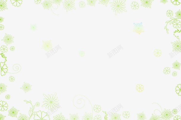 卡通清新树叶边框png免抠素材_新图网 https://ixintu.com 卡通 树叶 清新 边框