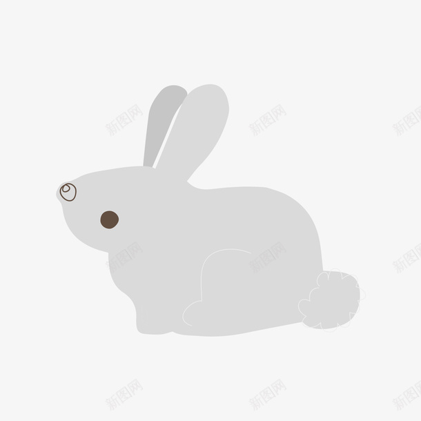 灰色兔子矢量图ai免抠素材_新图网 https://ixintu.com 兔子 动物 手绘 手绘兔子 灰色 灰色兔子 矢量兔子 矢量图