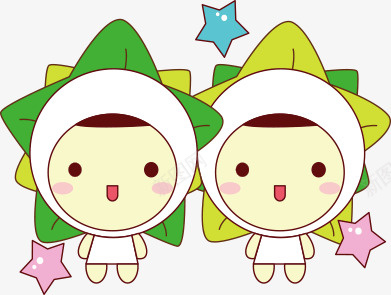 动漫小人png免抠素材_新图网 https://ixintu.com 手绘 植物小人 艺术 装饰