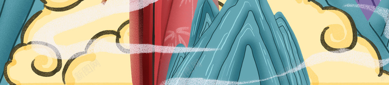 国潮汉服女伞祥云psd设计背景_新图网 https://ixintu.com 伞 国潮 国潮背景墙 女 山 日式 樱花 汉服 汉服少女 汉服海报 祥云