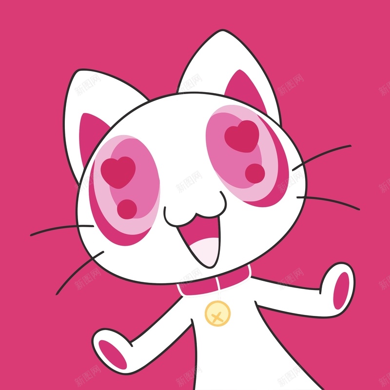 白色淡粉猫咪jpg设计背景_新图网 https://ixintu.com JPG 小猫 白猫毛 矢量 粉背景 高清
