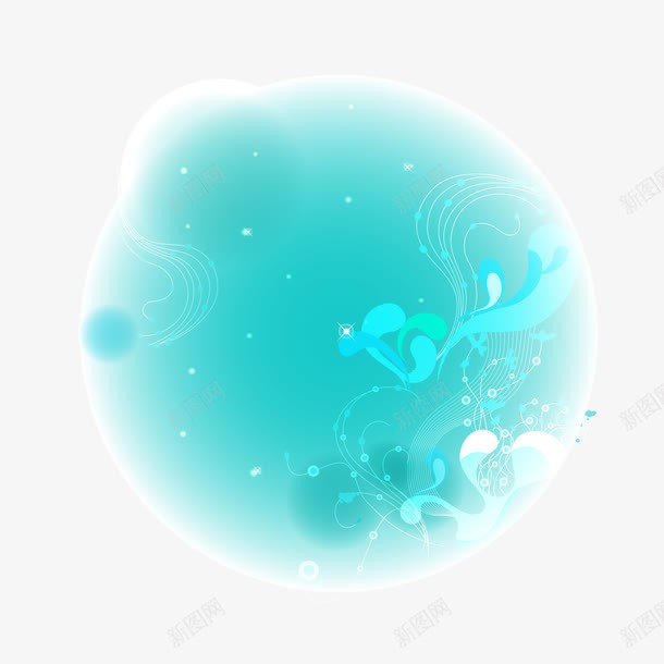 透明花纹png免抠素材_新图网 https://ixintu.com 圈圈 底纹 花纹 蓝色