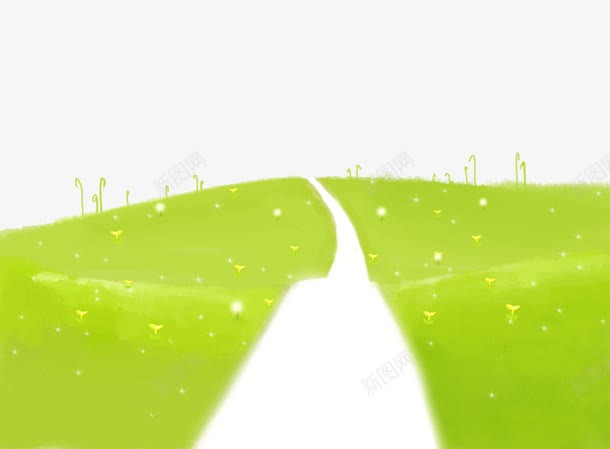 2017卡通路png免抠素材_新图网 https://ixintu.com 2017 卡通路 绿色