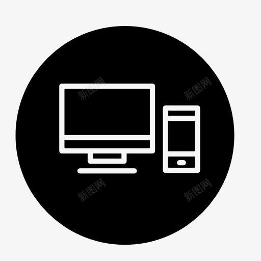 手机和电脑图标png免抠素材_新图网 https://ixintu.com 电脑