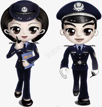卡通人物交通警察png免抠素材_新图网 https://ixintu.com 交警 交通警察 交通警察卡通 卡通人物 消防警