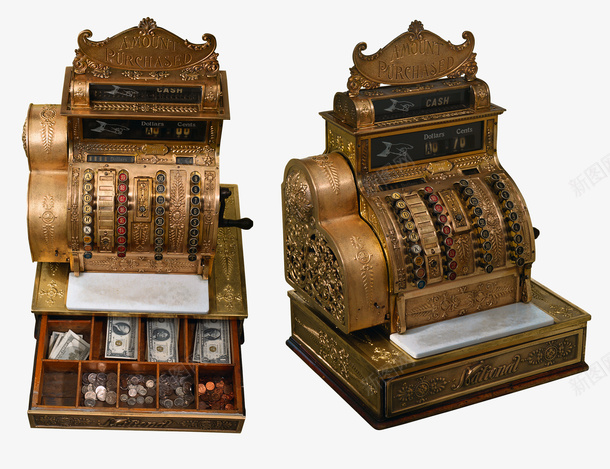 金色收银器png免抠素材_新图网 https://ixintu.com png素材 收银 收银器 金色