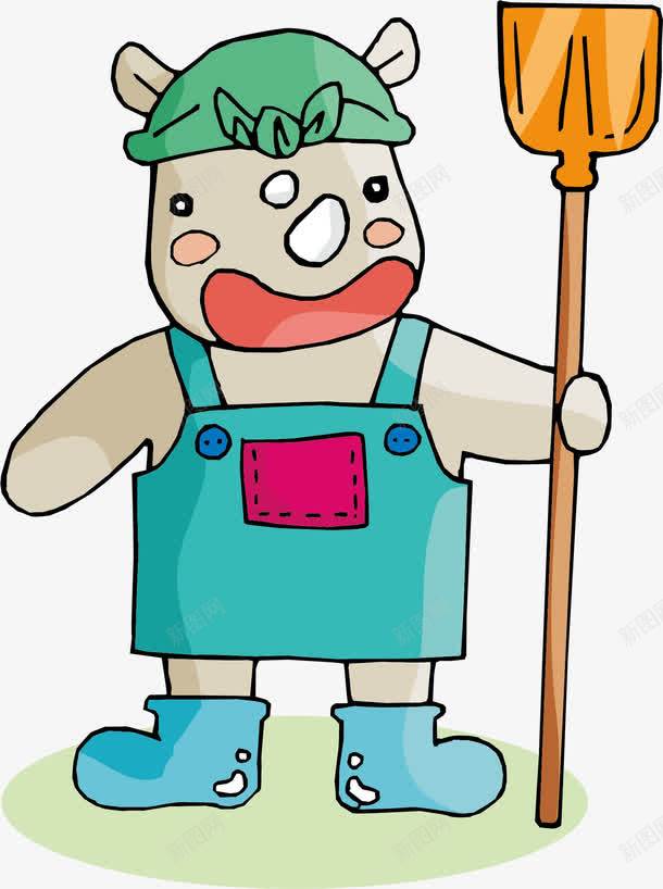 勤劳小河马png免抠素材_新图网 https://ixintu.com 勤劳 卡通 图案 小河马