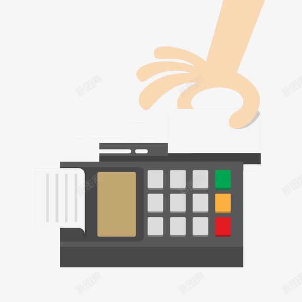 信用卡付款png免抠素材_新图网 https://ixintu.com pos机 信用卡 刷卡 扫码